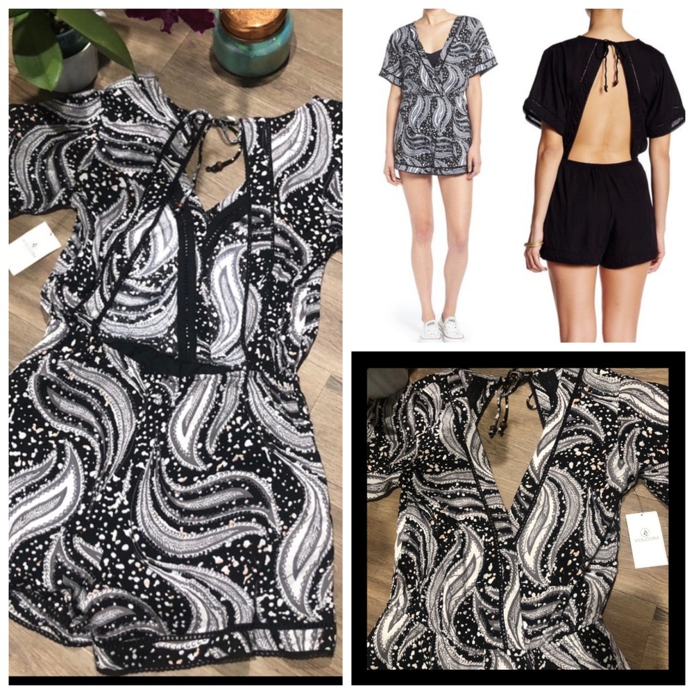 Volcom Swamis Romper. Open back